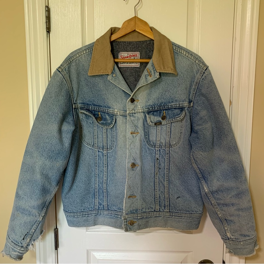 70s 80s Lee Stormrider Denim Jacket 42R